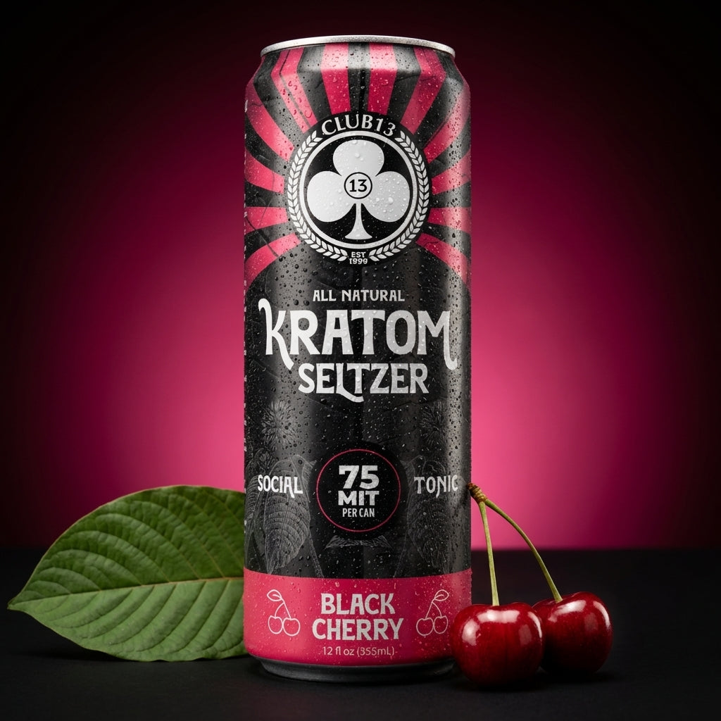 Black Cherry Kratom Seltzer (75 MIT) | Club13