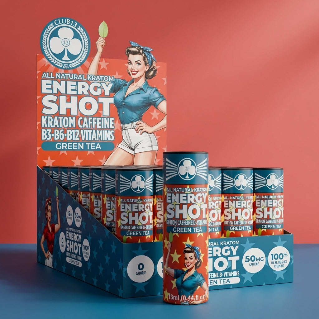 Club13 Energy Shot | Kratom + Caffeine + B Vitamins | Club13