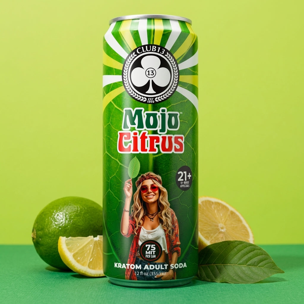 Mojo Citrus Kratom Soda | 75mg MIT | Club13