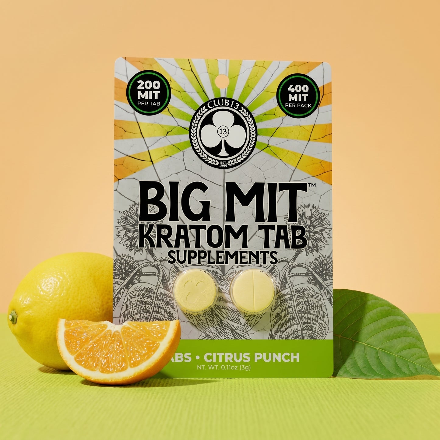 BIG MIT Citrus Punch Kratom Tablets 2-count pack