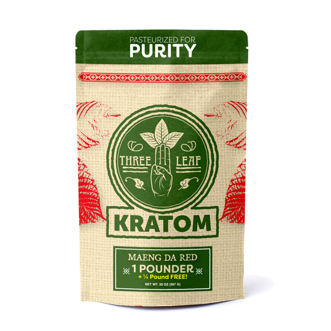 Three Leaf Maeng Da Red Kratom Powder