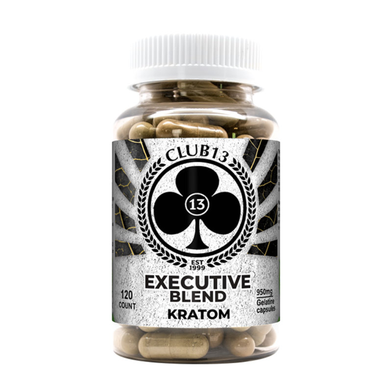 A bottle of Club13 Executive Blend Capsules
