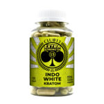 A bottle of Club13 Extra Strength Indo White Capsules