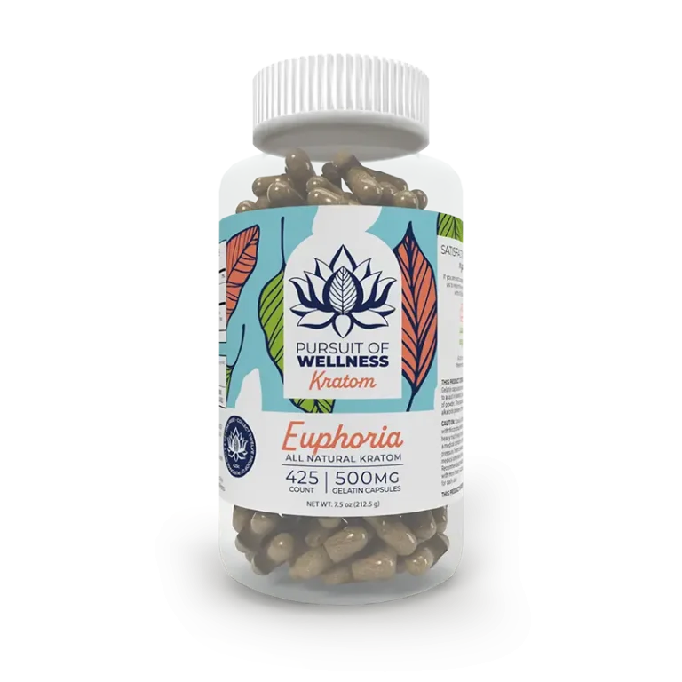 pursuit of wellness euphoria kratom capsules