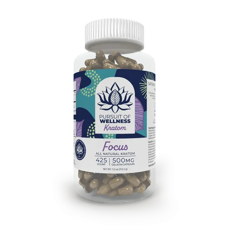 pursuit of wellness focus kratom capsules