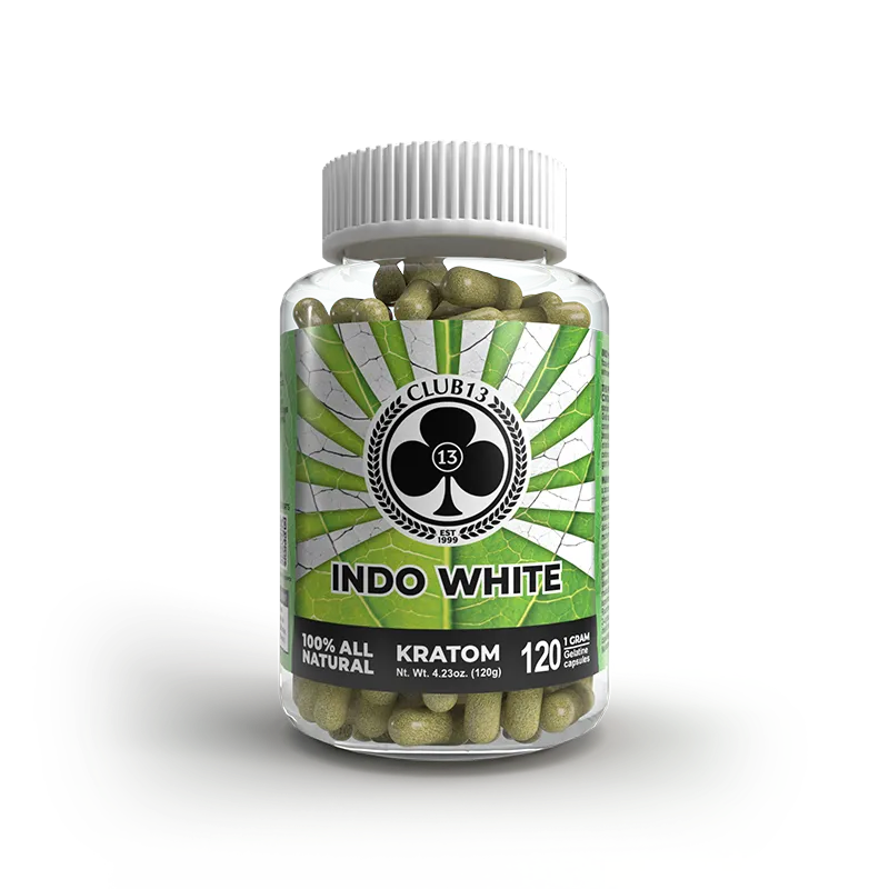 white indo kratom capsules